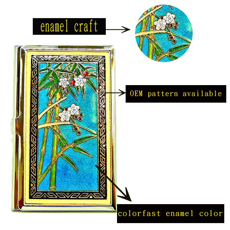 Enamel logo business card case