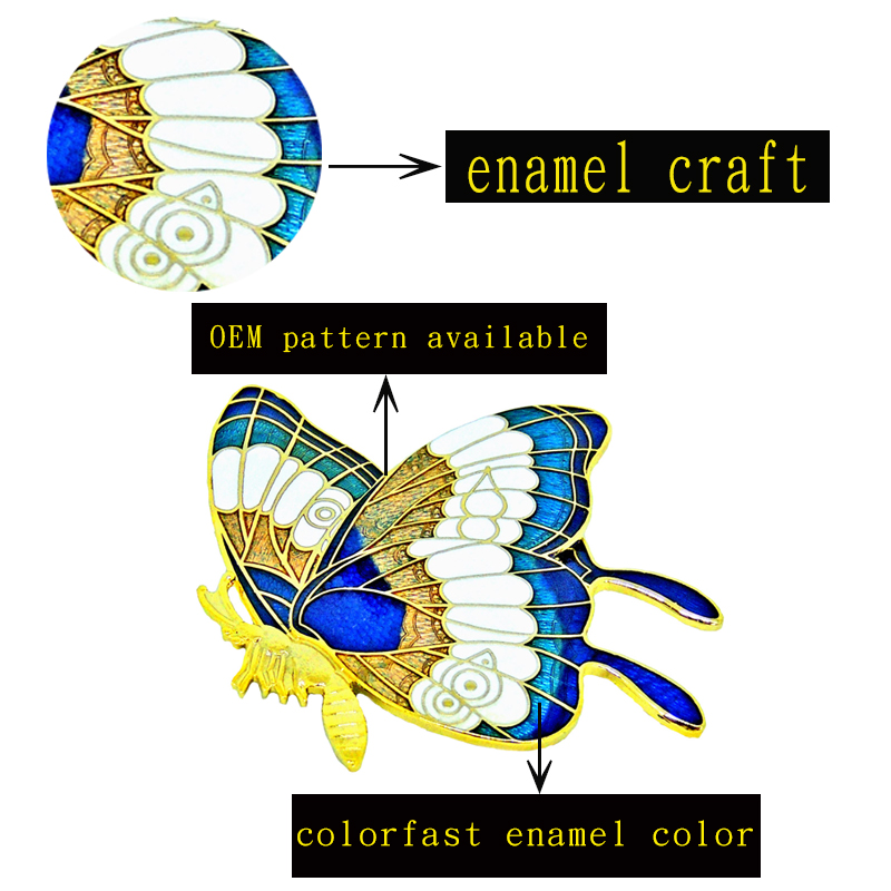 Butterfly Enamel Brooch