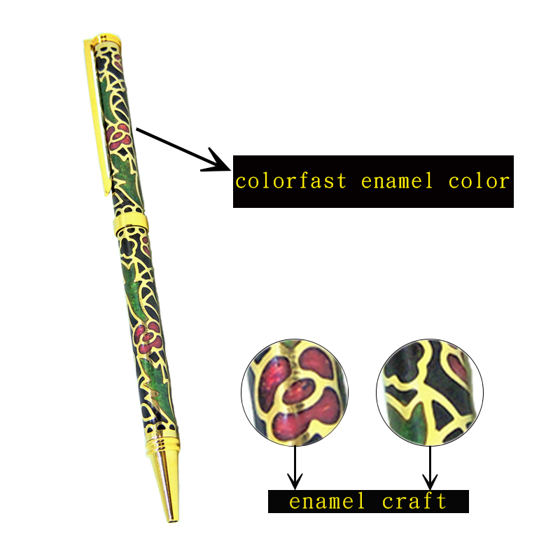 Enamel handle gift pen