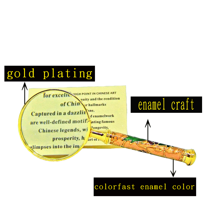 hard enamel handle magnifier