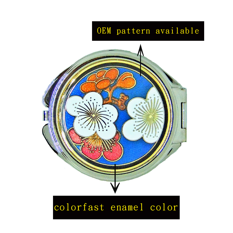 cloisonne makeup mirror