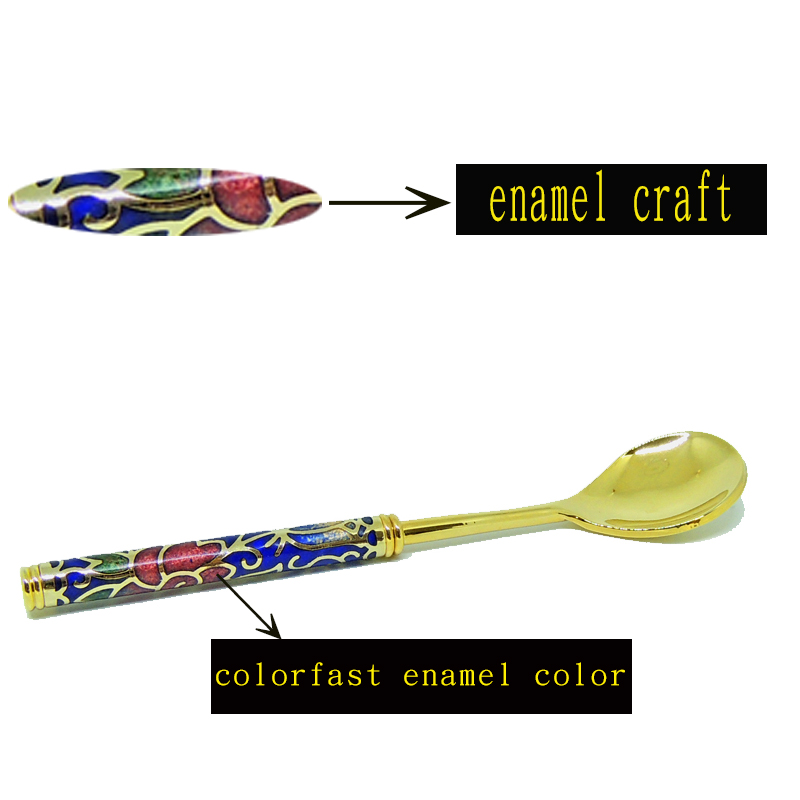 enamel souvenir fork & spoon