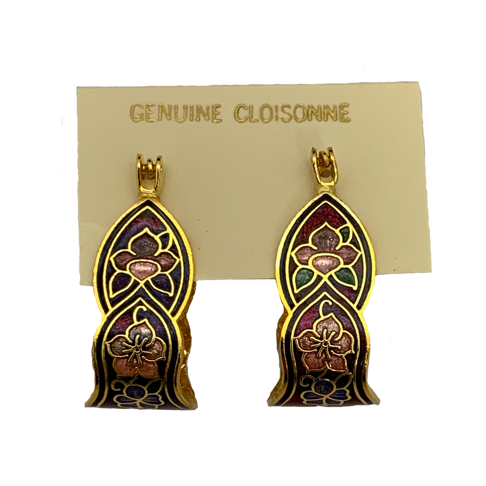 Hard enamel earrings