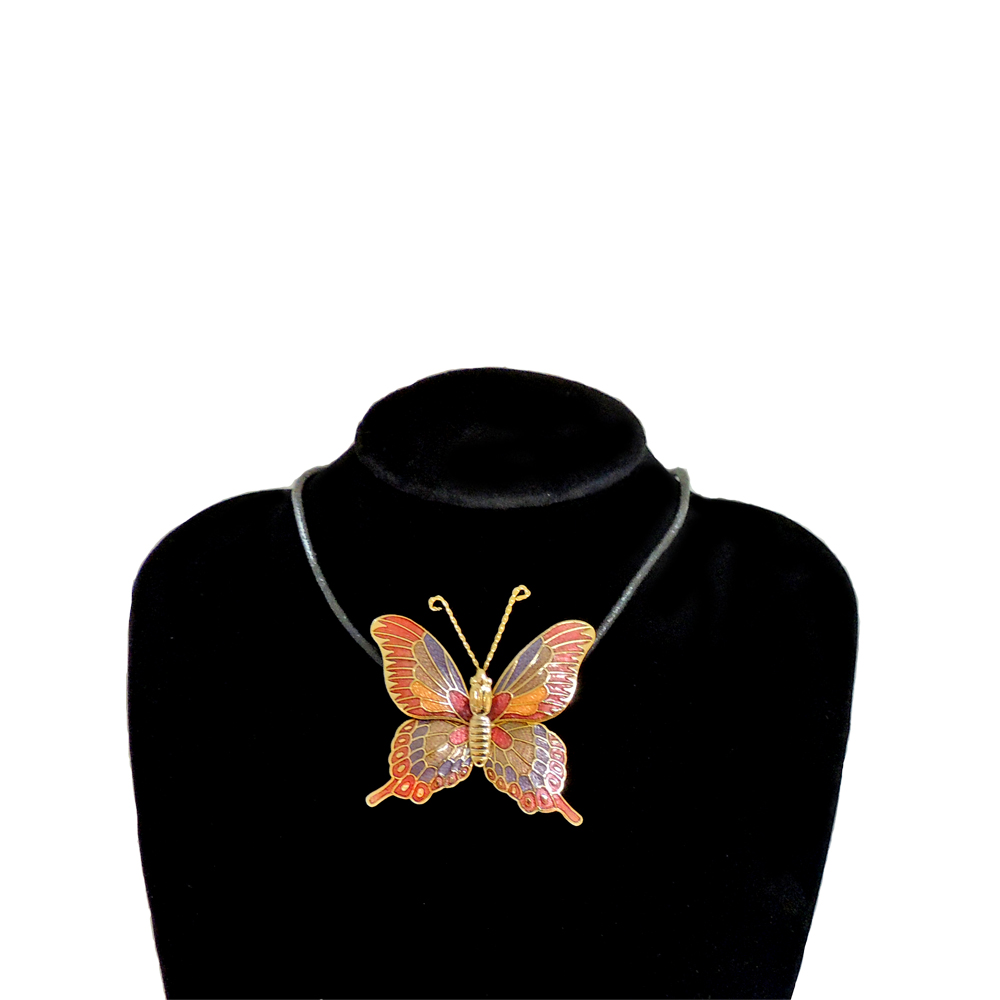 Butterfly Enamel Necklace